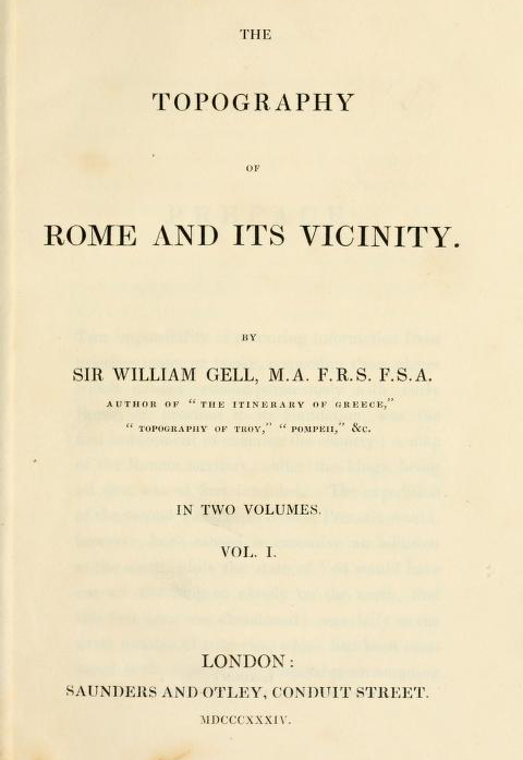 topography_rome_vicinity_volume1_William_Gell